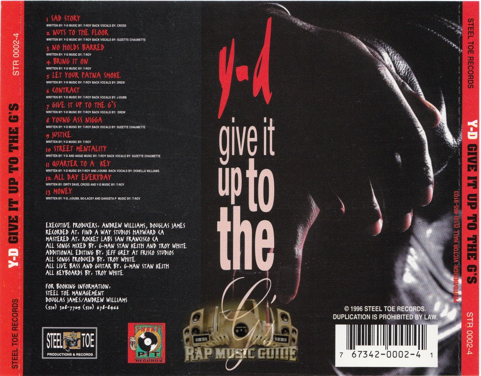 Y-D - Give It Up To The G's: CD | Rap Music Guide